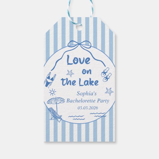 Activiteiten in de omgeving van Lake Bachelorette Cadeaulabel (Achterkant)