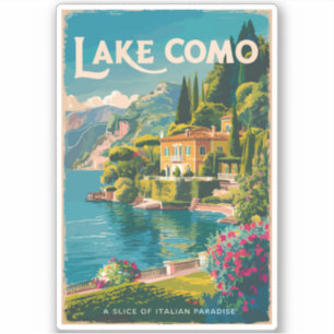 Activiteiten in de omgeving van Lake Como Painterl Sticker
