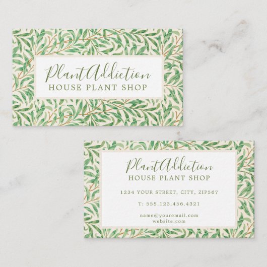 Activiteiten in de omgeving van Leafy William Morr Visitekaartje (Voorkant / Achterkant)