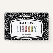 Activiteiten in de omgeving van Library Hall Pass  Badge (Achterkant)
