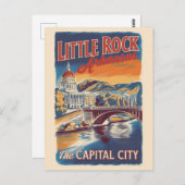 Activiteiten in de omgeving van Little Rock Arkans Briefkaart (Voorkant / Achterkant)