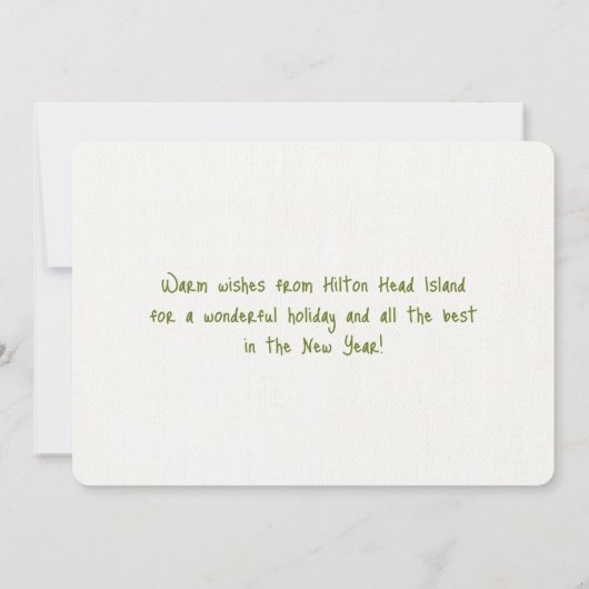 Activiteiten in de omgeving van Lowcountry Christm Feestdagenkaart (Achterkant)