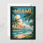 Activiteiten in de omgeving van Miami Florida Illu Briefkaart (Voorkant / Achterkant)