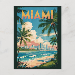 Activiteiten in de omgeving van Miami Florida Illu Briefkaart