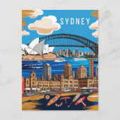 Activiteiten in de omgeving van Modern Sydney Aust Briefkaart (Voorkant)