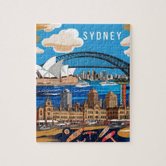 Activiteiten in de omgeving van Modern Sydney Aust Legpuzzel (Verticaal)