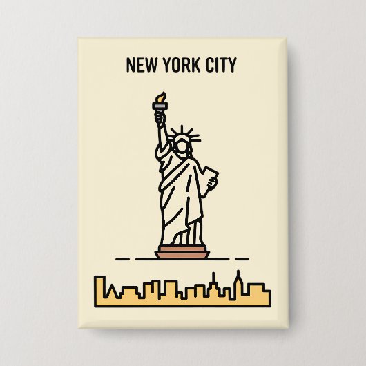 Activiteiten in de omgeving van New York City Stat Button (Voorkant)