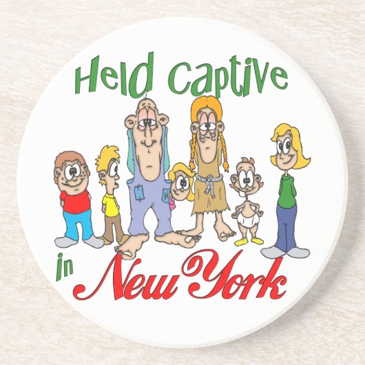 Activiteiten in de omgeving van New York Funny Tra Zandsteen Onderzetter (Voorkant)