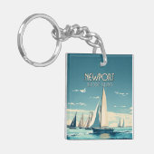 Activiteiten in de omgeving van Newport Rhode Isla Sleutelhanger (Voorkant Links)