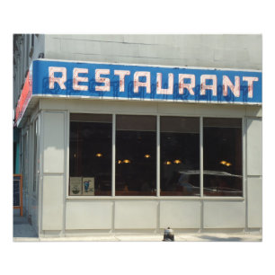 Activiteiten in de omgeving van NYC Restaurant Din Foto Afdruk