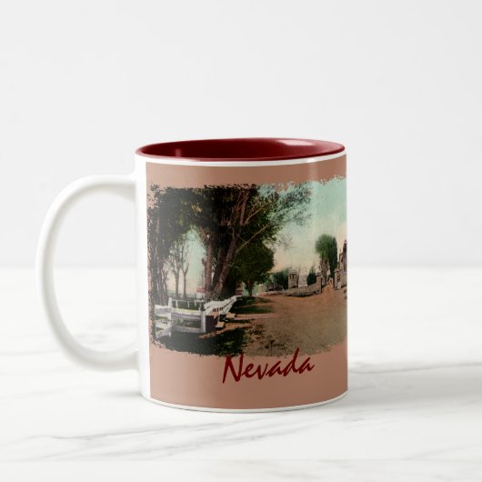 Activiteiten in de omgeving van Old Carson City Ro Tweekleurige Koffiemok (Links)