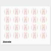 Activiteiten in de omgeving van Paris Bow Eiffel T Ronde Sticker (Vel)