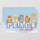 Activiteiten in de omgeving van Peace on Earth Woo Feestdagenkaart (Voorkant / Achterkant)