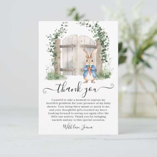 Activiteiten in de omgeving van Peter Rabbit Garde Bedankkaart (Staand voorkant)