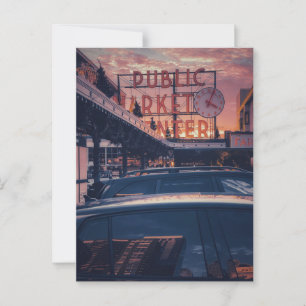 Activiteiten in de omgeving van Pike Market Center Briefkaart