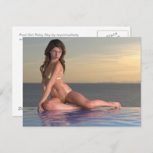 Activiteiten in de omgeving van Pool Girl Reby Sky Briefkaart (Voorkant / Achterkant)