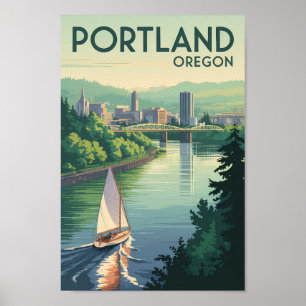 Activiteiten in de omgeving van Portland Oregon Sk Poster