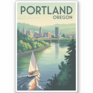 Activiteiten in de omgeving van Portland Oregon Sk Sticker