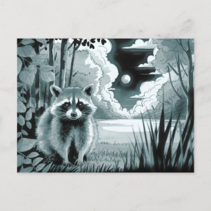 Activiteiten in de omgeving van Raccoon in Forest Briefkaart