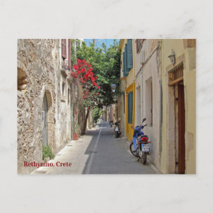 Activiteiten in de omgeving van Rethymno Crete Old Briefkaart