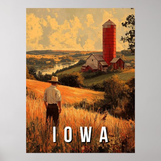 Activiteiten in de omgeving van Retro Iowa Patriot Poster (Voorkant)