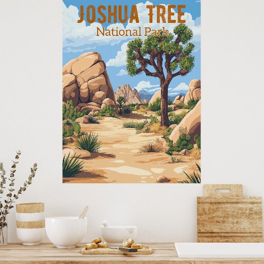 Activiteiten in de omgeving van Retro Joshua Tree Poster (Keuken)