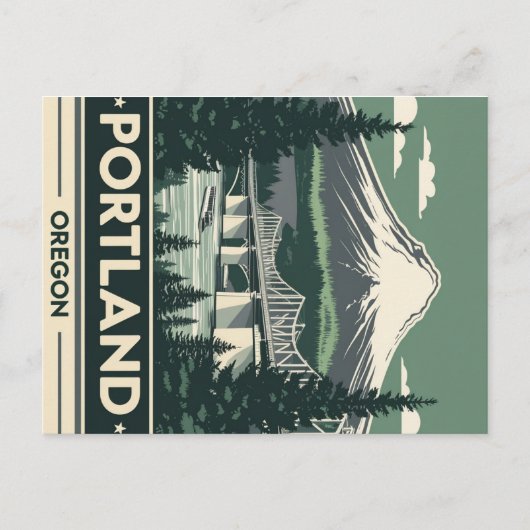 Activiteiten in de omgeving van Retro Portland Ore Briefkaart (Voorkant)