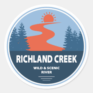 Activiteiten in de omgeving van Richland Creek Ark Ronde Sticker