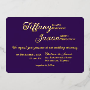 Activiteiten in de omgeving van Royal Paarse Weddi Folie Uitnodiging