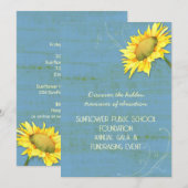 Activiteiten in de omgeving van Rustic Blue Sunflo Kaart (Voorkant / Achterkant)