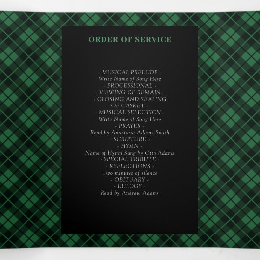 Activiteiten in de omgeving van Rustic Green Plaid Drieluik Programma (Binnenkant midden)