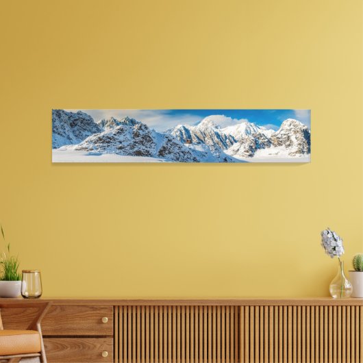 Activiteiten in de omgeving van Ruth Glacier Denal Canvas Afdruk (Insitu (Woonkamer))