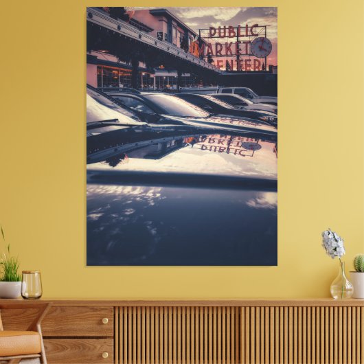 Activiteiten in de omgeving van Seattle Public Mar Canvas Afdruk (Insitu (Woonkamer))