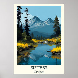 Activiteiten in de omgeving van Sisters Oregon  Mo Poster
