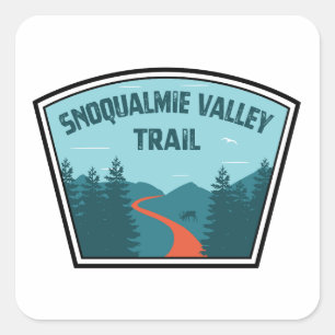Activiteiten in de omgeving van Snoqualmie Valley Vierkante Sticker