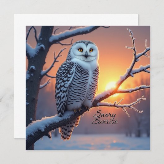 Activiteiten in de omgeving van Snowy Sunrise Wood Advieskaart (Voorkant / Achterkant)