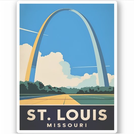 Activiteiten in de omgeving van St Louis Missouri  Sticker (Voorkant)
