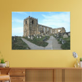 Activiteiten in de omgeving van St Mary's Church W Canvas Afdruk (Insitu (Woonkamer))