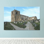 Activiteiten in de omgeving van St Mary's Church W Canvas Afdruk (Insitu (Houten vloer))