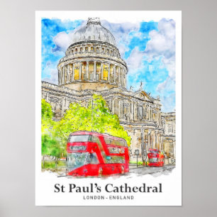 Activiteiten in de omgeving van St Paul's Cathedra Poster