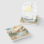 Activiteiten in de omgeving van Sunny Rustic Boho  Stenen Onderzetter (Zijkant)