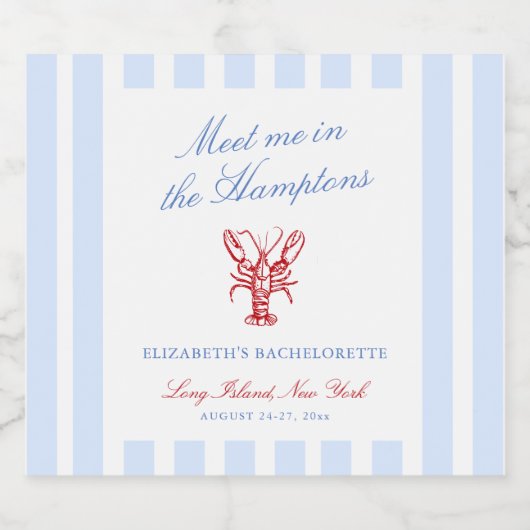 Activiteiten in de omgeving van The Hamptons Bache Sparkling Wijnetiket (Enkel label)