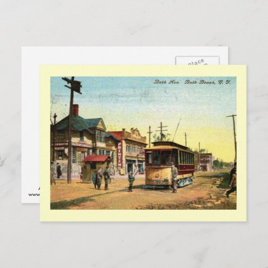 Activiteiten in de omgeving van Trolley Station, B Briefkaart (Voorkant / Achterkant)