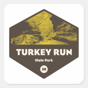 Activiteiten in de omgeving van Turkey Run State P Vierkante Sticker