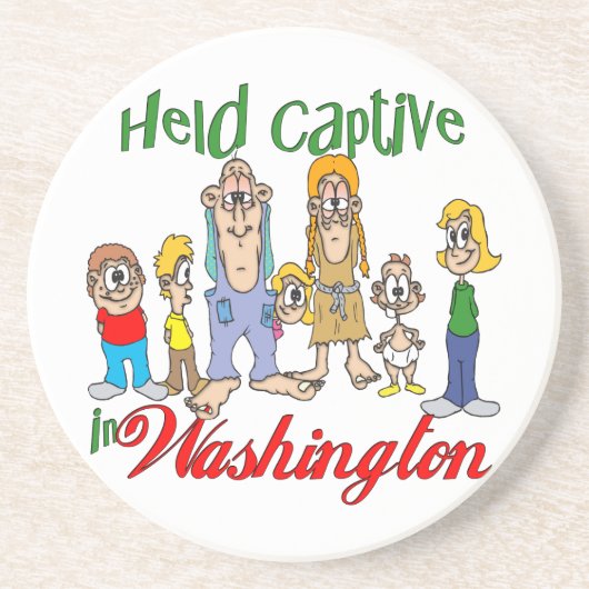 Activiteiten in de omgeving van Washington Funny T Zandsteen Onderzetter (Voorkant)