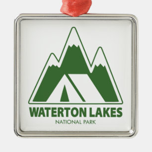 Activiteiten in de omgeving van Waterton Lakes Nat Metalen Ornament