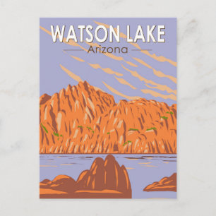Activiteiten in de omgeving van Watson Lake Arizon Briefkaart