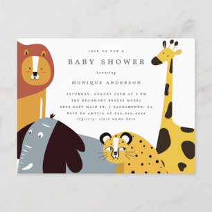 Activiteiten in de omgeving van Whimsical Safari O Uitnodiging Briefkaart