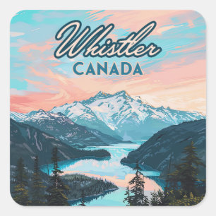 Activiteiten in de omgeving van Whistler Canada Br Vierkante Sticker