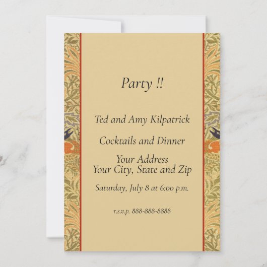 Activiteiten in de omgeving van William Morris Pea Kaart (Achterkant)